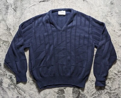 Винтажный мужской свитер Titleist Collection с V-образным вырезом размер Large синий - Изображение 1 из 4