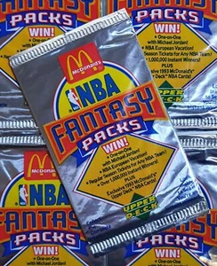 1992-93 Upper Deck McDonalds NBA Fantasy Pack - Factory Sealed Packs - Picture 1 of 3