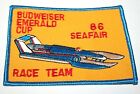 Rare Seafair Budweiser Emerald Cup Hydro Foil Boat 1986 Race Team Patch New