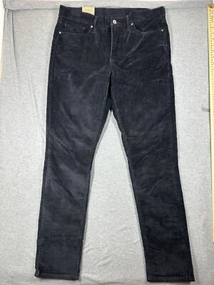 NEW! NWT LEVI'S 311 Shaping Skinny Corduroy Jeans Black Size 32x30 Irregular - Image 1 of 4