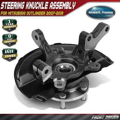 Front Driver Steering Knuckle & Hub Bearing Assy for Mitsubishi Outlander 07-18 - Image 1 of 4