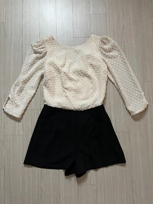 AUTÉNTICO MONO DV DOLCE VITA MAMELUCO BEIGE NEGRO XS Foto 1 de 4