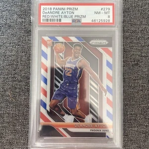 DeAndre Ayton 2018-19 Panini Prizm 279 Red White Blue RC PSA 8 - Picture 1 of 2