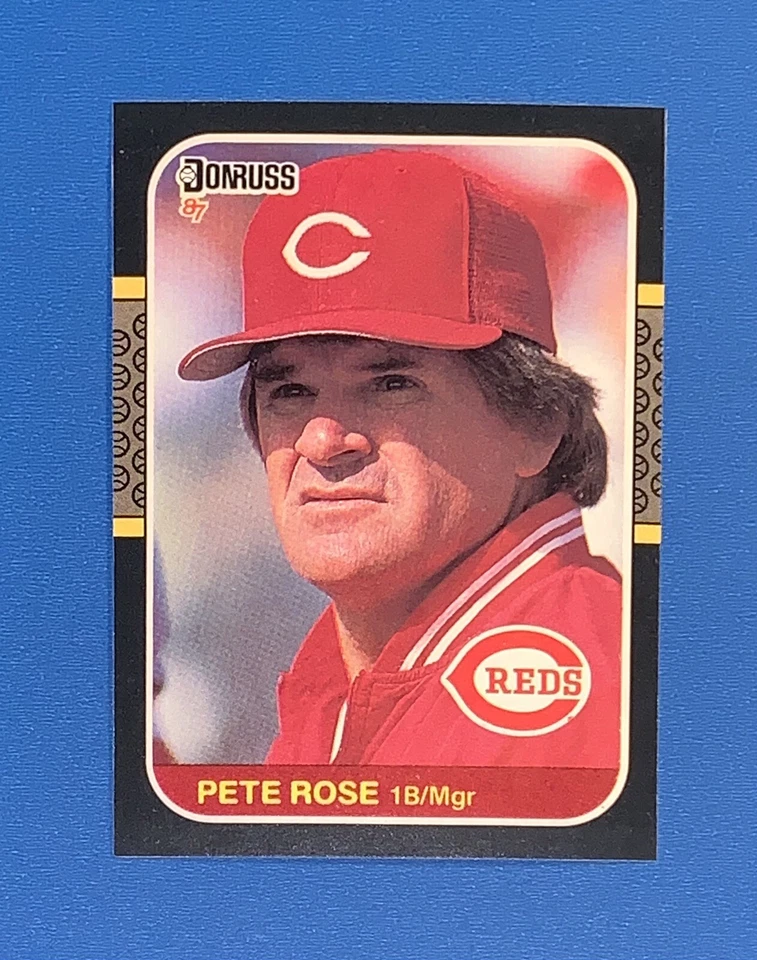Tarjeta de béisbol 1987 Donruss Pete Rose #186 Cincinnati Reds casi nueva-como nueva Foto 1 de 1