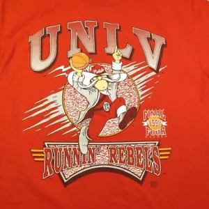 VINTAGE 1991 UNLV REBELS UNIVERSITY LAS VEGAS BASKETBALL FINAL FOUR T SHIRT XL - Picture 1 of 6