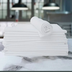 New White T-Shirt knit Rags 20x20" | Bulk Knit Wipes – Exact Cut Cleaning Cloth - Picture 1 of 62