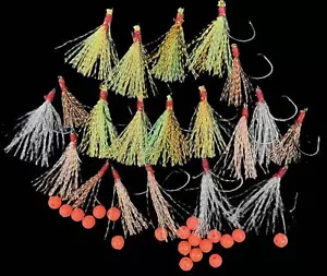 20 X DIY Flasher Fishing Rig Assorted Colors,Fishing Whiting Bream Hook Size 2# - Picture 1 of 3