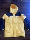 Columbia Omni Tech Titanium Jacket Boys 18/20 Yellow Outdoor Hooded Coat