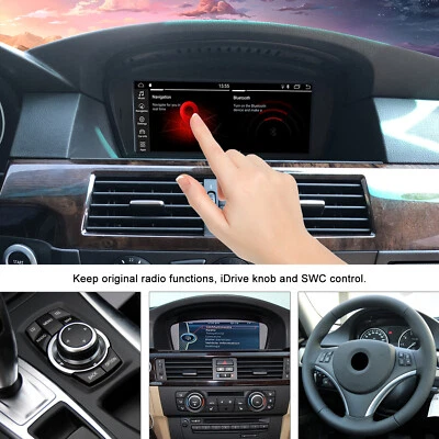 Android10 auto Screen upgrade retrofit gps navigation apple Carplay BMW E60 E61 - Image 1 of 4