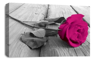 Floral Wall Art Pink Living Room Bedroom Framed Canvas Picture Ready to Hang - Picture 1 of 6