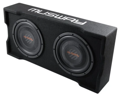 Musway MF210Q-2 2x10" 2x25cm Subwoofer Bass klein flach Kofferraum Seitenteil - Bild 1 von 3