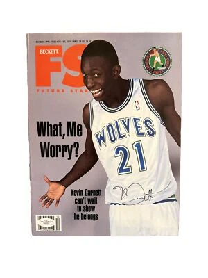 Kevin Garnett Signed Rookie (December 1995) Beckett Magazine JSA - Image 1 of 2