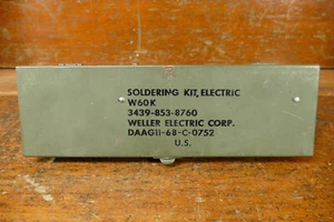 Vintage US Army Military Weller Electric Corp Soldering Kit Box W69K Vietnam Era - Picture 1 of 7