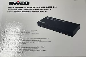 INVEO Video Splitter; HDMI Switch With 4 Audio Outputs- Supports 1080P and HDCP - Picture 1 of 6