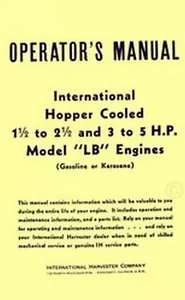 Manual del operador del motor INTERNATIONAL Hopper refrigerado 1 1,5 2,5 3 5 hp lb - Imagen 1 de 1