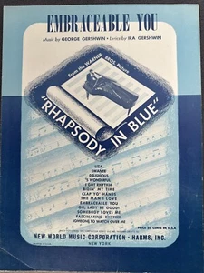 Embraceable You - By George Gershwin and Ira Gershwin, 1930 Sheet Music - Picture 1 of 2