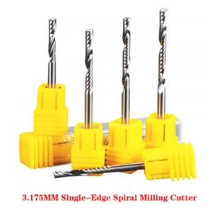 5P Single-Edge Spiral Milling Cutter Shank Diameter 3.175mm Engraving Mill Blade - Picture 1 of 25