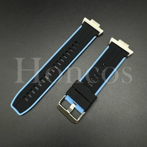 Correa de reloj de goma de silicona compatible con adaptador de liberación rápida Tissot PRX BK/BL - Imagen 1 de 4