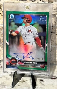 Bowman Draft 2018 Jonathan India Chrome Autograph 1st Auto Green #06/99 - Bild 1 von 3