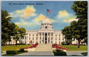 Vintage Montgomery Alabama AL State Capitol Gebäude 1950er Ansicht unbestellte Postkarte - Bild 1 von 2