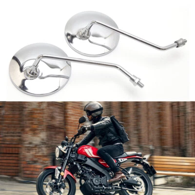 PARA YAMAHA MT125 XSR125 R125 NMAX XMAX 125 ESPEJOS LATERALES REDONDOS MOTO CROMADOS Foto 1 de 4