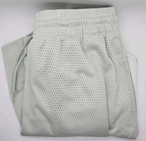 Men's Adidas Select Summer 5" Basketball Mesh Linen Shorts Green And White - Picture 1 of 7