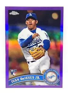 IVAN DeJESUS JR /499 ROOKIE ~ 2011 TOPPS CHROME RC #190 PURPLE REFRACTOR DODGERS - Picture 1 of 2