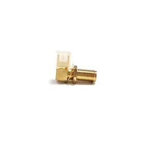 1X SMA female jack nut PCB mount right angle 90-degree RF connector goldplated - Picture 1 of 6