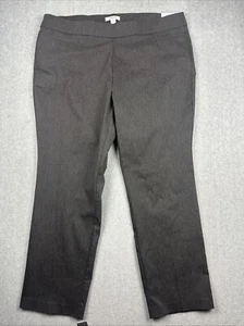 Liz Claiborne Damenhose 20 W grau Lisa gerade Pull-On Stretch schlankmachend neu mit Etikett - Bild 1 von 8