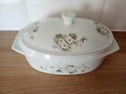 Porcelana Real Brasil White BlossomServing Casserole Dish Oval with Lid 22 cm