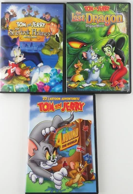 Tom and Jerry DVD Lot - Meet Sherlock Holms, The Lost Dragon, Around the World - Image 1 of 4