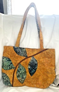 Colorful ~ Homemade Patchwork Tote Bag Multipattern 11" X 15" ~ W/ Handles - Picture 1 of 6