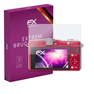 atFoliX Glasfolie für Olympus E-PM2 Displayfolie 9H Schutzpanzer