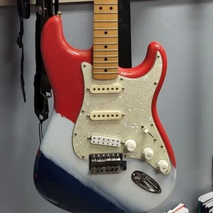 1998 Fender Stratocaster MIM Guitar Red, White And Blue Custom-painted, Maple - Picture 1 of 2