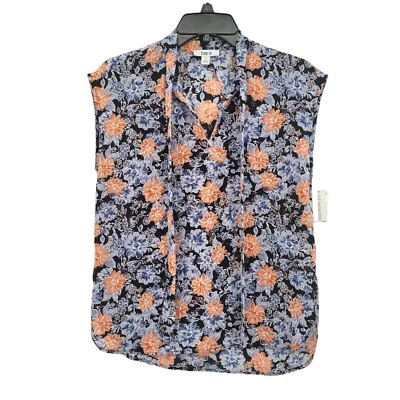 Blusa feminina Bar III gola redonda estampa floral XS - Imagem 1 de 4