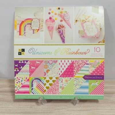 DCWV "Unicorns And Rainbows" 12 x 12 Paper Pad Papercrafts Crafts Please Read #3 - Image 1 of 4