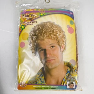 Forum Brand Tight 'Fro Curly Wig Blonde Costume Theater New - Imagen 1 de 4