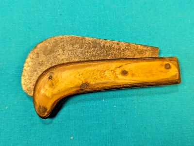 MUY RARO Y ORIGINAL FABRICANTE DE CUCHILLOS PLEGABLES HAUK BILL DE PRINCIPIOS DEL SIGLO XIX MARCADO Foto 1 de 4