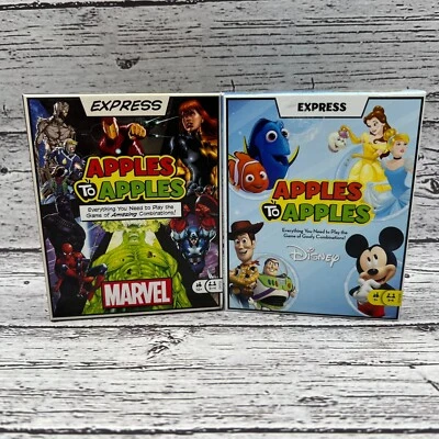 Apples To Apples Express Card Game Lot Marvel Disney - Image 1 of 4