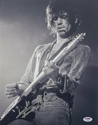 KEITH RICHARDS THE ROLLING STONES SIGNED AUTOGRAPHED 11x14 PHOTO PSA FULL LOA Cover