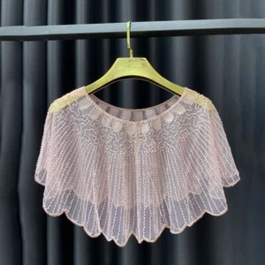 1920s Sequins Shawl Wraps Vintage Flapper Cover Up Elegant Evening Cape Ladies - Picture 1 of 13