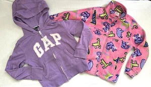 Girls GAP HOODIE & COLUMBIA Fleece JACKETS 2pc LOT Size 6/6X & 7 - Picture 1 of 3