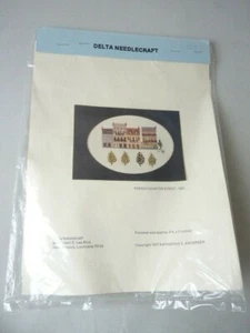 Delta Needlecraft Counted Cross Stitch French Quarter Street 1850 Kit Dated 1977 - Picture 1 of 4