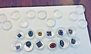 12 pezzi gioielli strass per artigianato in custodie singole artigianato vintage - Foto 1 di 12