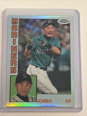 2019 Topps Chrome Ichiro Suzuki #84TC-14 Retro 1984 Insert HOF Seattle Mariners - Image 1 of 2
