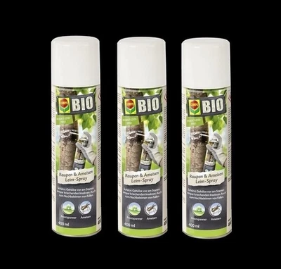 3 x Compo Bio Raupen und Ameisen Leim-Spray 400ml Klebefalle Baumschutz Leimring - Bild 1 von 2