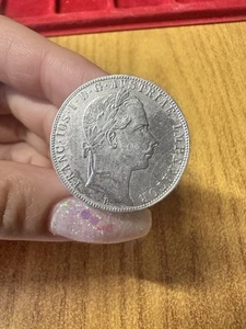 MONEDA AUSTRIA FRANCISCO JOSÉ I 1 FIORINO 1858 12,34 Gr ARGENTO 900 SS - Imagen 1 de 2