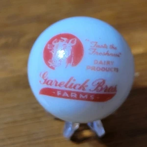 GARELICK BROS. MILCHMILCH WERBUNG MARMOR 1" SCHÜTZE-STÄNDER MASSACHUSETTS  - Bild 1 von 6