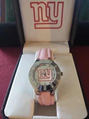 NY Giants Women's Pink Leather Watch - Image 1 of 4