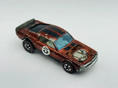 Hot Wheels Redline MUSTANG BOSS HOSS Tough Brown HK White Interior Nice !! - Image 1 of 4